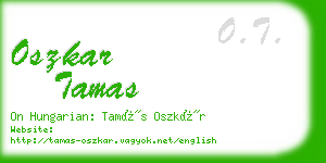 oszkar tamas business card